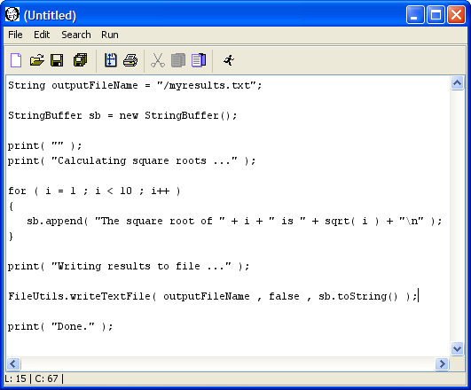 Writing script output to a file